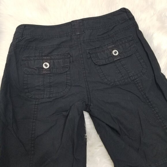 💕AN Sport | Black Bermuda Shorts Multi Pockets 2 Cotton - Picture 10 of 10